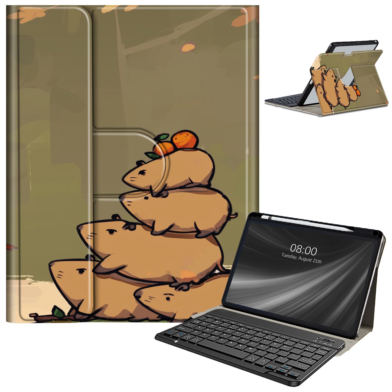 カピバラ様iPad専用 Amazon.com: Keyboard Case for iPad 9th/8th/7th Generation, for
